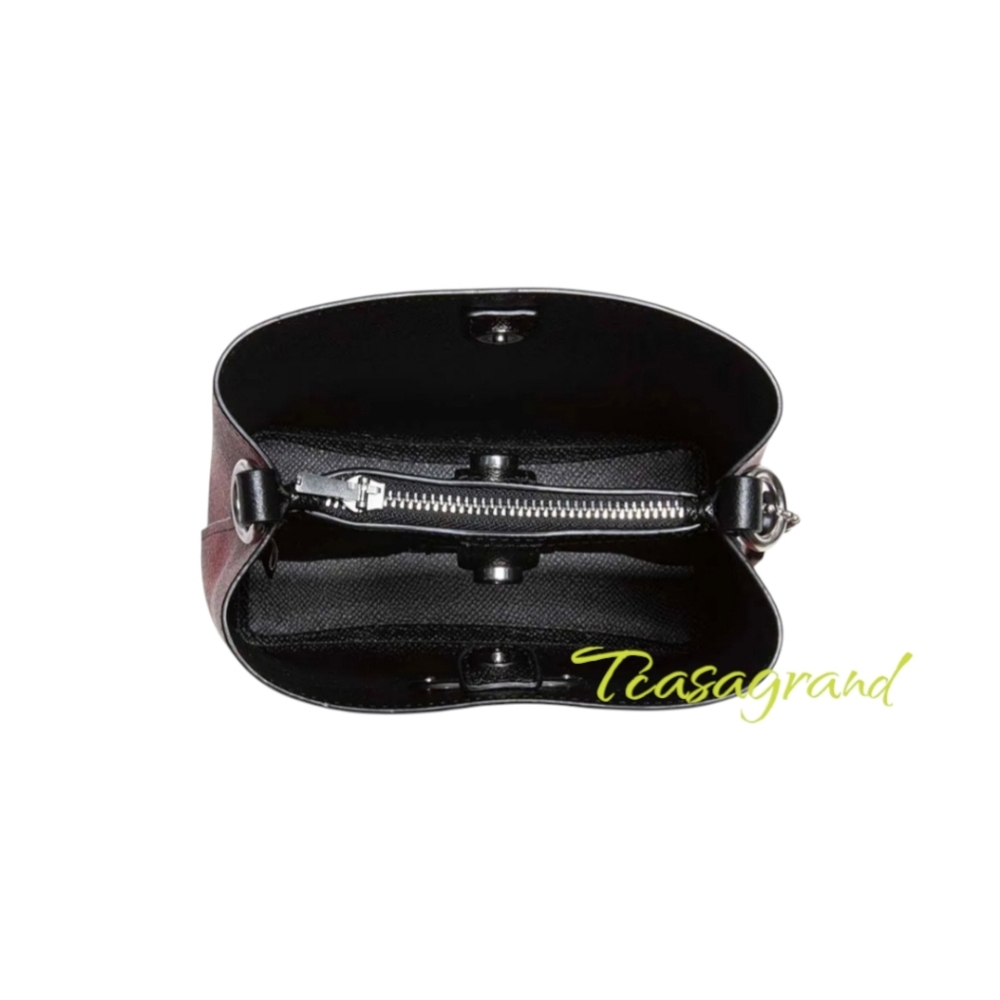 Coach SET Mini Town Buffalo Plaid Mini Town Bucket Bag & Cardholder Coin Purse - Picture 6 of 9